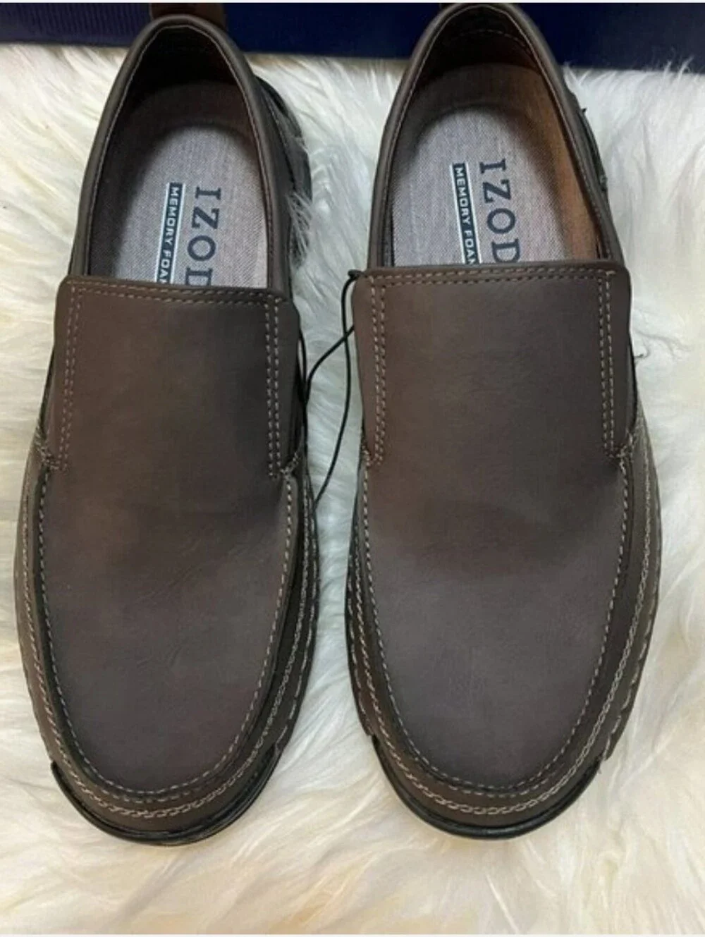IZOD Memory Foam Thomas Faux Leather Loafers, Men's 9.5m